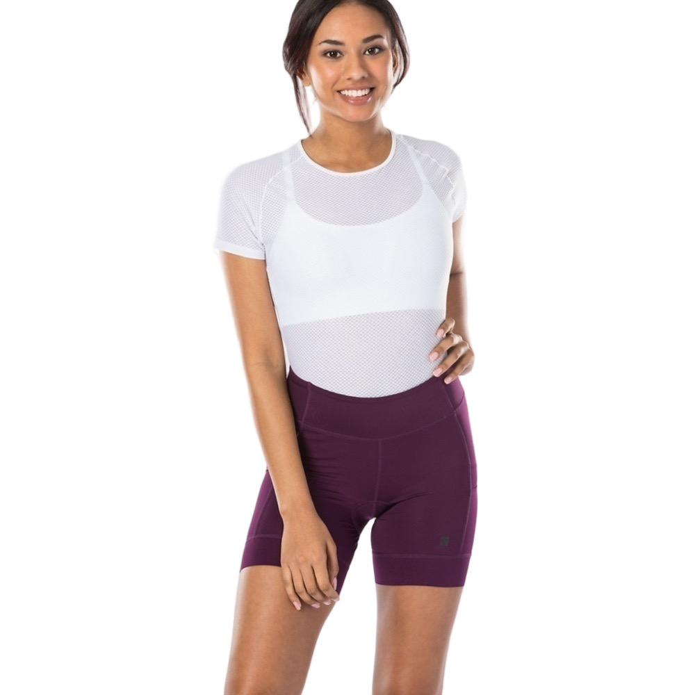 26.NEW❗️Spin Short BONTRAGER Vela Women 6” Gel Seat Burgundy SMALL